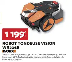 Bricomarché WORK Robot tondeuse vision wr206e offre