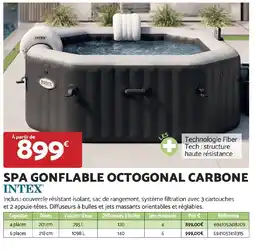 Bricomarché INTEX Spa gonflable octogonal carbone offre