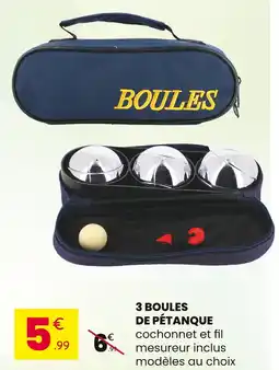 Stokomani BOULES 3 boules de pétanque offre