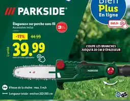 Lidl Parkside Élagueuse sur perche sans fil offre
