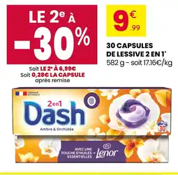 Stokomani Dash 30 capsules de lessive 2 en 1 offre
