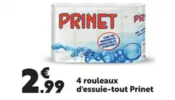 Maxi Bazar PRINET 4 rouleaux d'essuie-tout offre