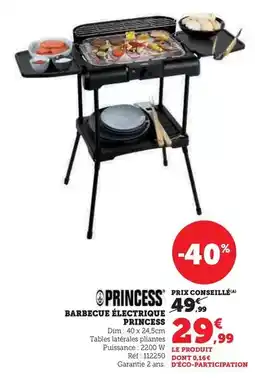 Hyper U Princess - barbecue électrique offre
