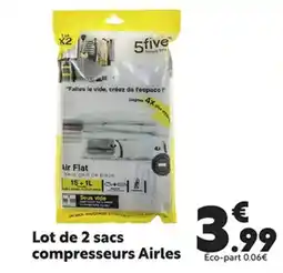 Maxi Bazar Lot de 2 sacs compresseurs Airles offre