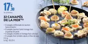 32 canapés de la mer