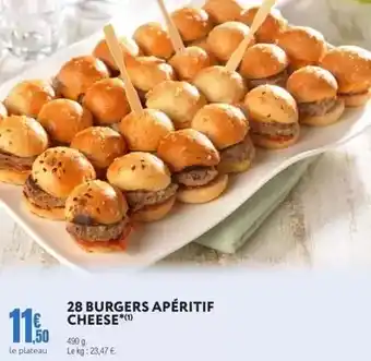 E.Leclerc 28 burgers apéritif cheese offre