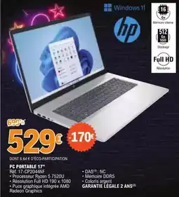 E.Leclerc Hp - pc portable 7 offre