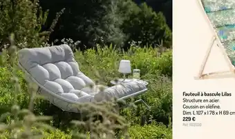 Fauteuil à bascule lilas