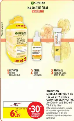 Intermarché GARNIER Solution micellaire tout en 1 à la vitamine c skinactive offre