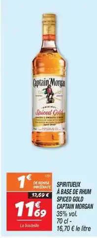 Netto Captain morgan - spritueux à base de fhum spiced gold offre