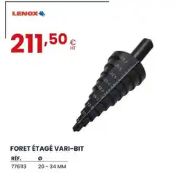 Au Forum du Bâtiment LENOX Foret étagé vari-bit offre