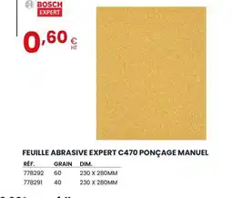 Au Forum du Bâtiment BOSCH Feuille abrasive expert c470 ponçage manuel offre