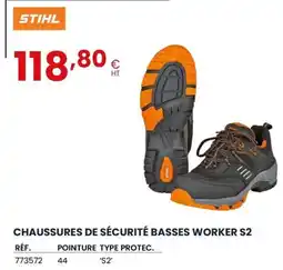 Au Forum du Bâtiment STIHL Chaussures de sécurité basses worker s2 offre