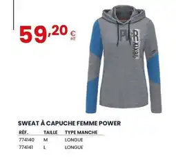 Au Forum du Bâtiment Sweat à capuche femme power offre