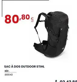 Au Forum du Bâtiment Sac à dos outdoor offre