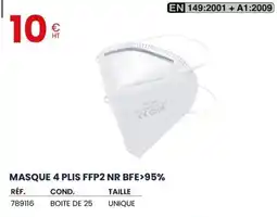 Au Forum du Bâtiment Masque 4 plis ffp2 nr bfe offre
