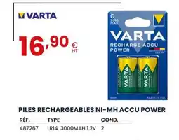 Au Forum du Bâtiment VARTA Piles rechargeables ni-mh accu power offre