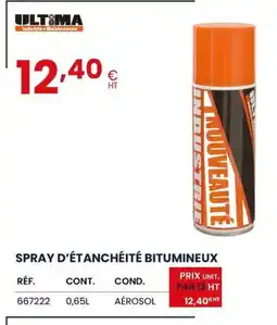 Au Forum du Bâtiment ULTIMA Spray d'étanchéité bitumineux offre