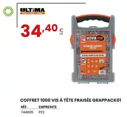 Au Forum du Bâtiment ULTIMA Coffret 1000 vis à tête fraisée grappack01 offre