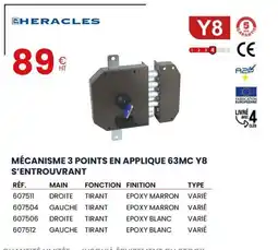 Au Forum du Bâtiment HERACLES Mécanisme 3 points en applique 63mc y8 s'entrouvrant offre
