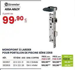 Au Forum du Bâtiment STREMLER Monopoint à larder pour portillon de piscine série 2268 offre