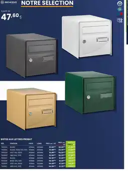 Au Forum du Bâtiment Boîtes aux lettres probat offre