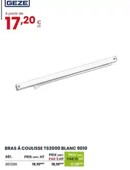 Au Forum du Bâtiment Bras à coulisse ts3000 blanc 9010 offre