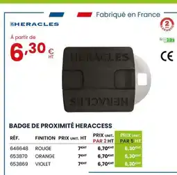 Au Forum du Bâtiment HERACLES Badge de proximité heraccess offre