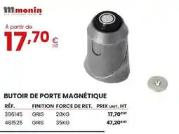 Au Forum du Bâtiment MONIN Butoir de porte magnétique offre
