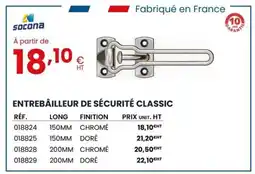 Au Forum du Bâtiment Entrebâilleur de sécurité classic offre