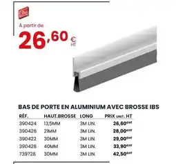Au Forum du Bâtiment Bas de porte en aluminium avec brosse ibs offre