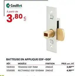 Au Forum du Bâtiment COUILLET Batteuse en applique edf-gdf offre
