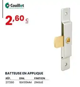 Au Forum du Bâtiment COUILLET Batteuse en applique offre