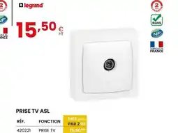 Au Forum du Bâtiment LEGRAND Prise tv asl offre