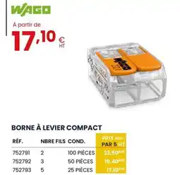 Au Forum du Bâtiment WAGO Borne à levier compact offre