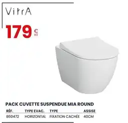 Au Forum du Bâtiment Pack cuvette suspendue mia round offre