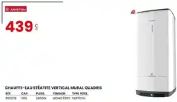 Au Forum du Bâtiment ARISTON Chauffe-eau stéatite vertical mural quadris offre
