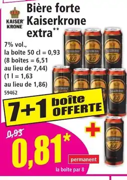 Norma Bière forte Kaiserkrone extra offre