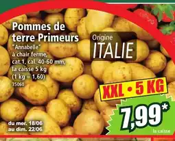 Norma Pommes de terre Primeurs offre