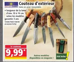 Norma Couteau d'extérieur offre