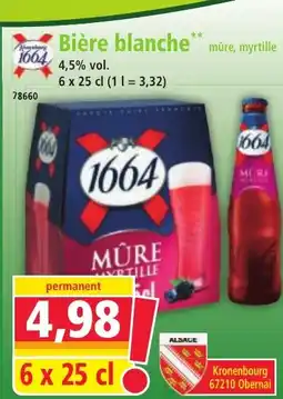 Norma 1664 Bière blanche offre