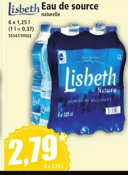 Norma LISBETH Eau de source offre