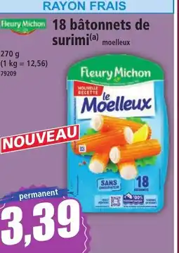 Norma FLEURY MICHON 18 bâtonnets de surimi offre
