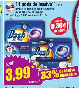 Norma DASH 11 pods de lessive offre