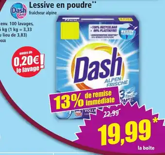 Norma DASH Lessive en poudre offre