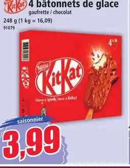 Norma KITKAT 4 bâtonnets de glace offre