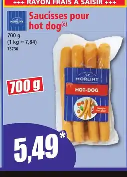 Norma Saucisses pour mm hot dog offre