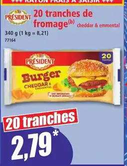 Norma PRÉSIDENT 20 tranches de fromage offre