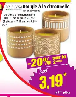Norma BELLA CASA Bougie à la citronnelle offre