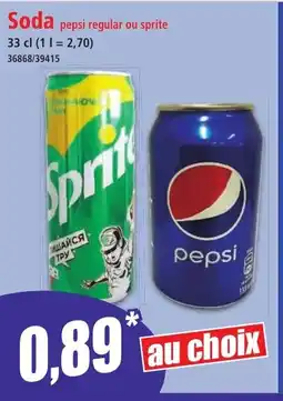 Norma Soda pepsi regular ou sprite offre